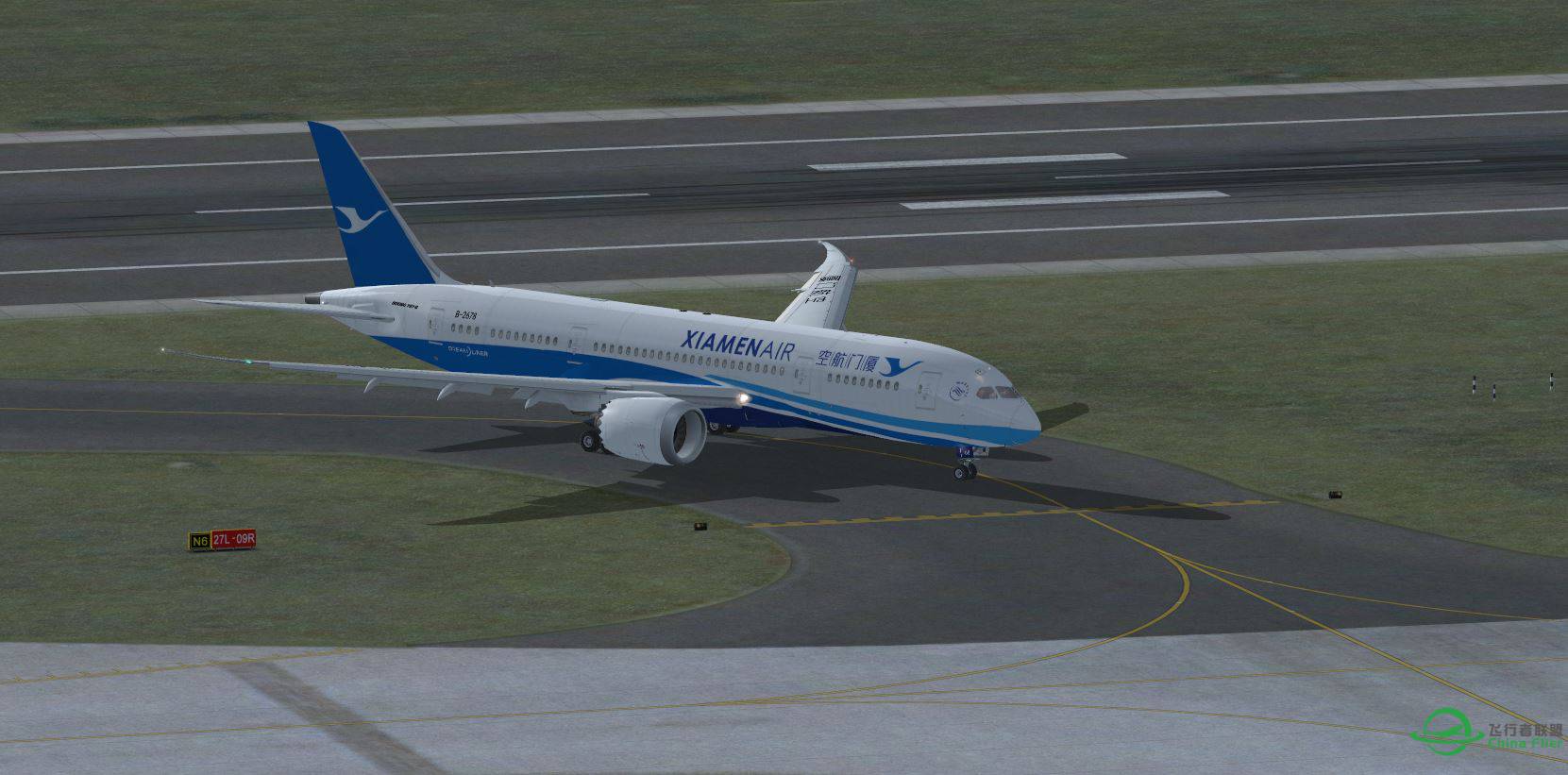 FSX EGLL with XIAMEN AIR b787-8693 