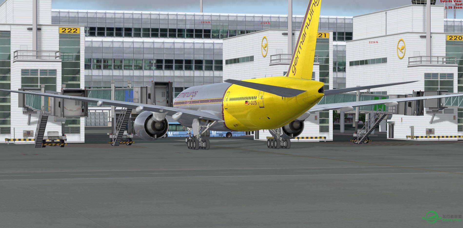 FSX EDDM with B777 Germanwings-3888 