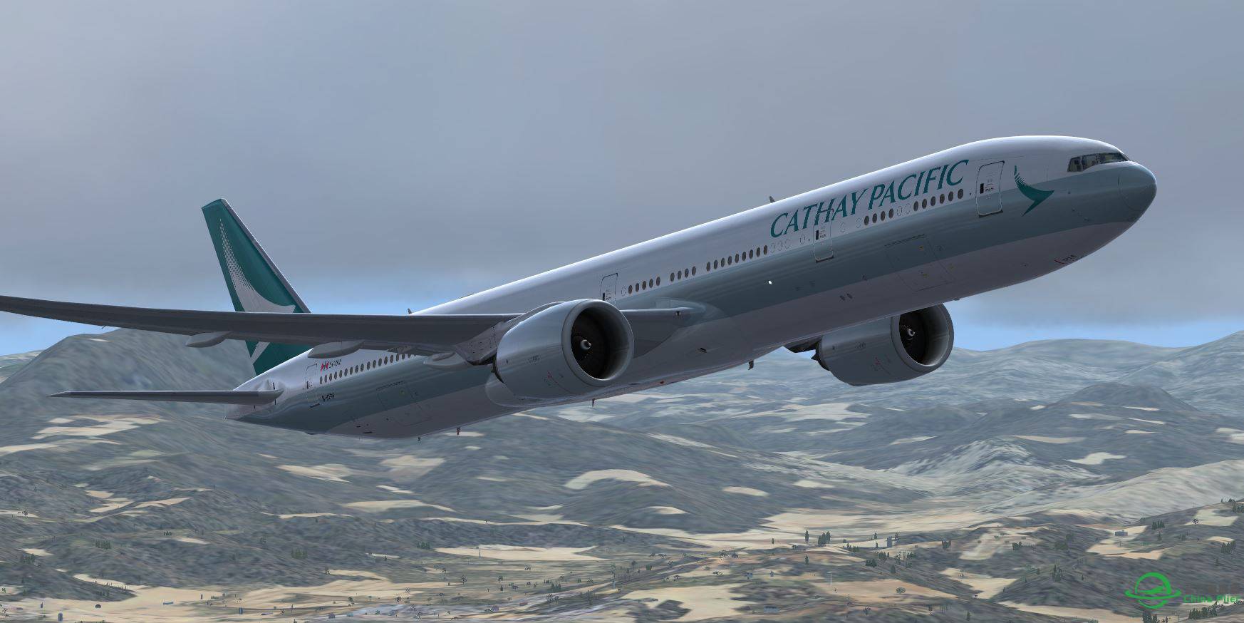 FSX B777 Cathay new texture @ LGIR-1478 