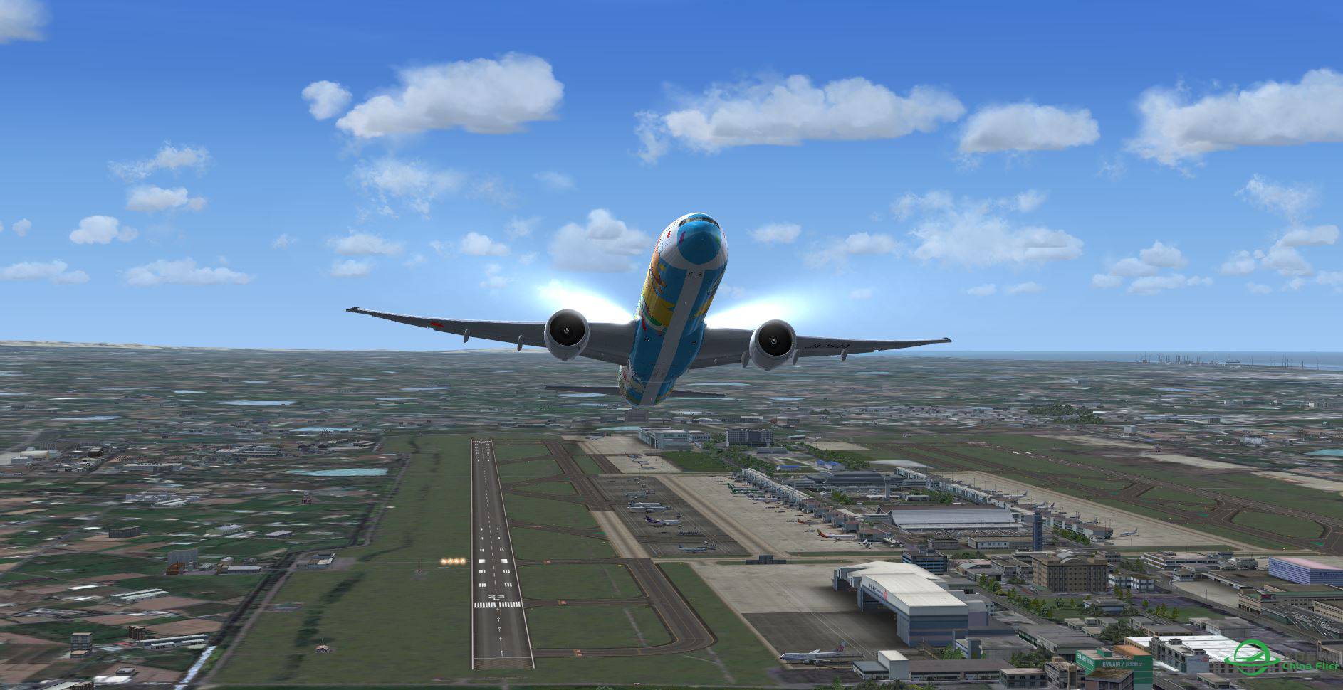 FSX B777 ANA JA754A @ RCTP takeoff-6967 