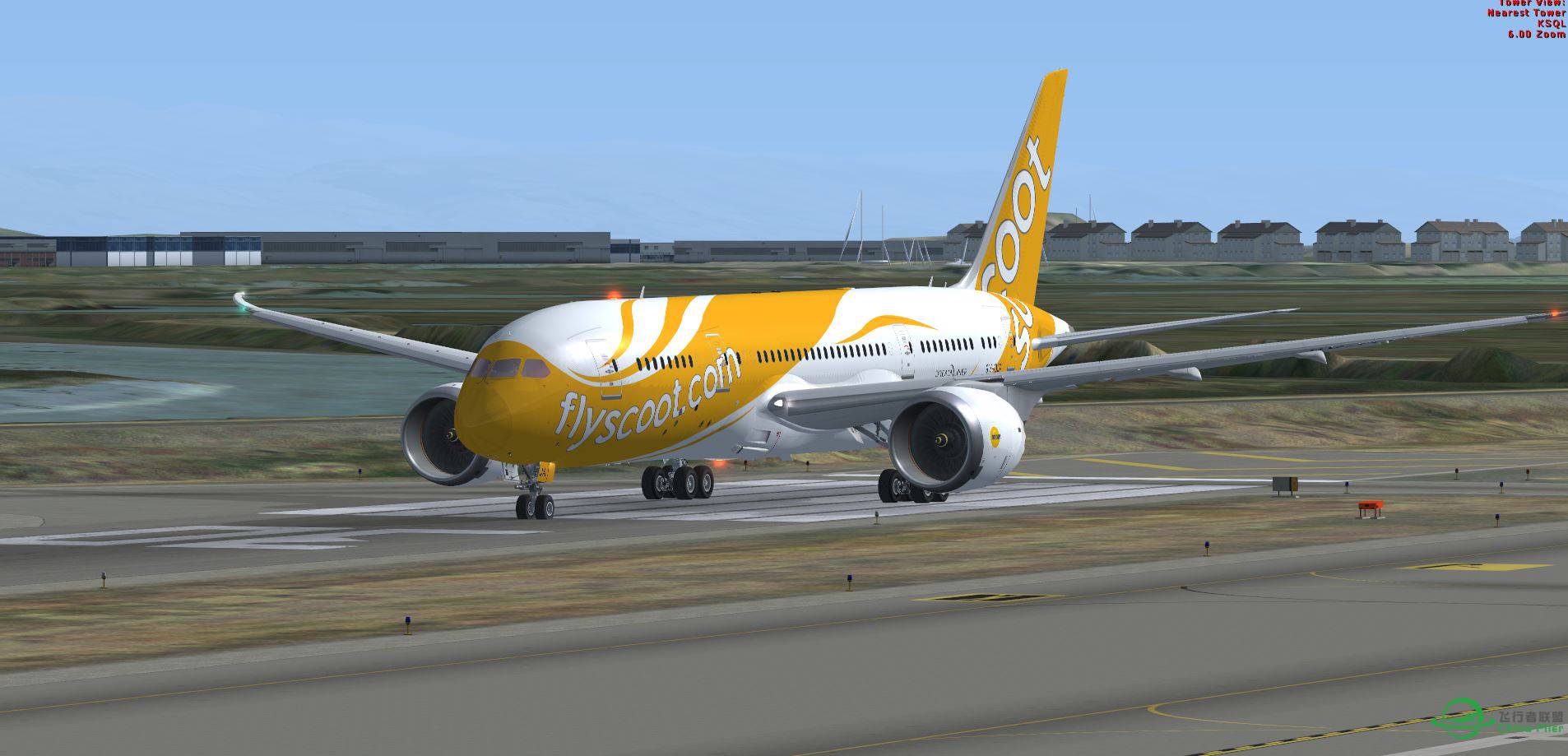 FSX B787 SCOOT @ KSQL-2465 