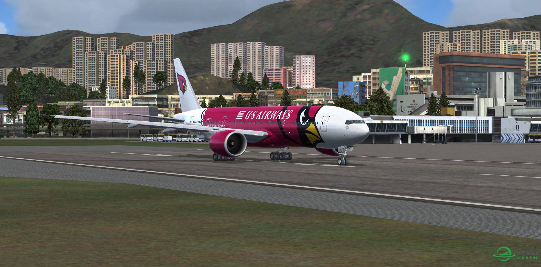 FSX B777 US AIR @ VHHX-1433 