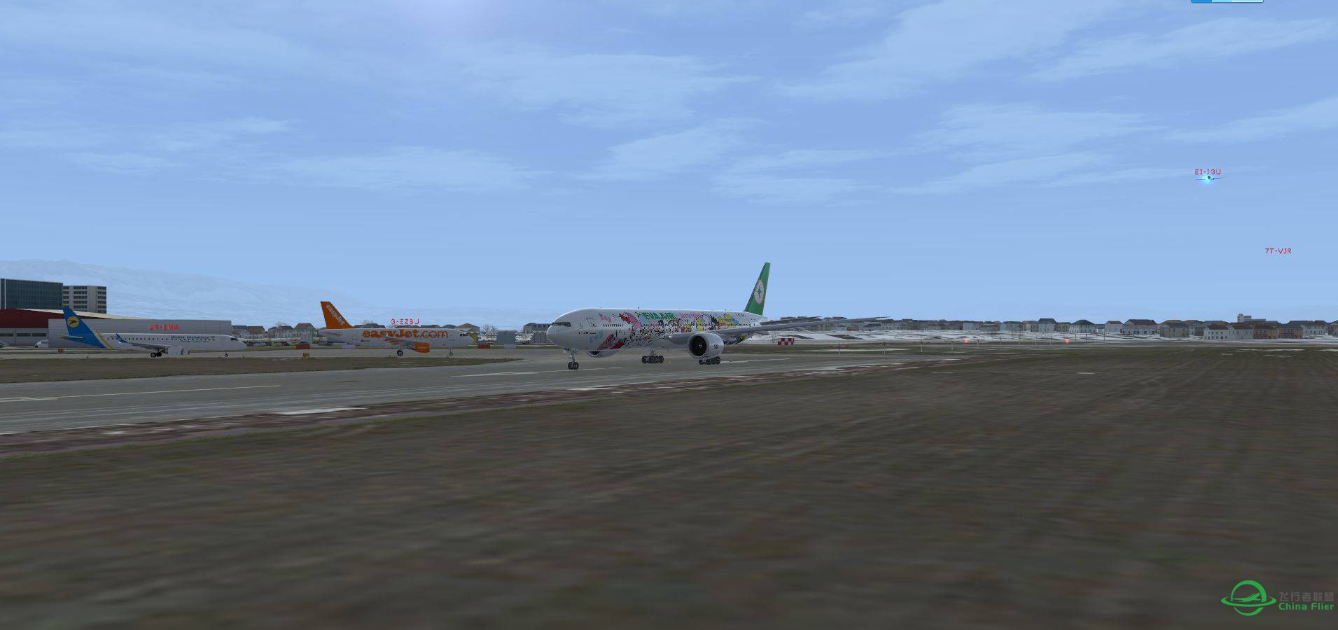 FSX B777 EVA Kitty @ LSGG-1084 