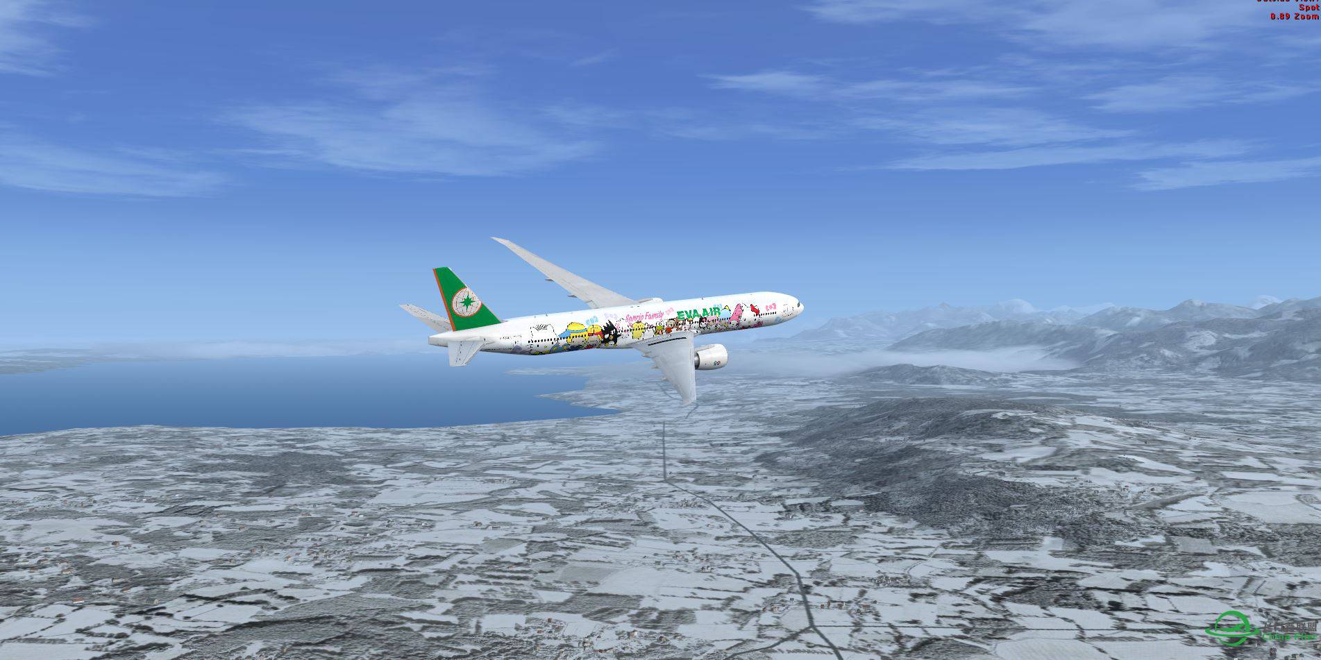 FSX B777 EVA Kitty @ LSGG-3916 