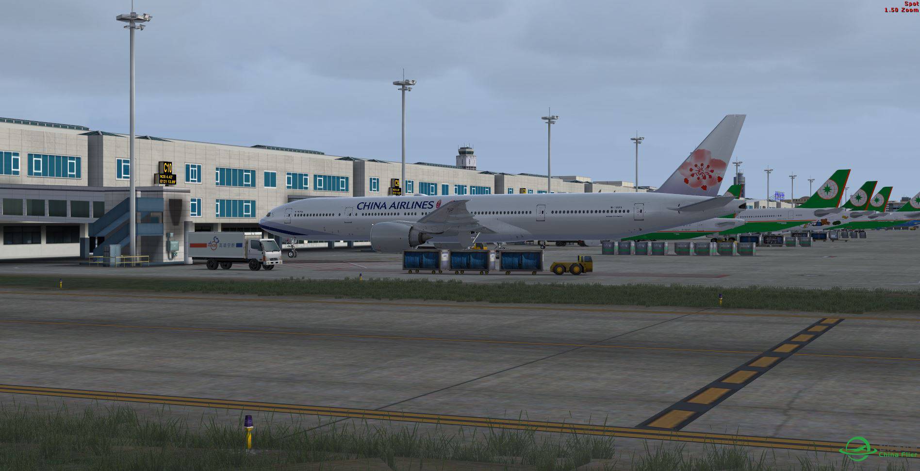 FSX B777 ChinaAirline @ RCTP part1-7345 