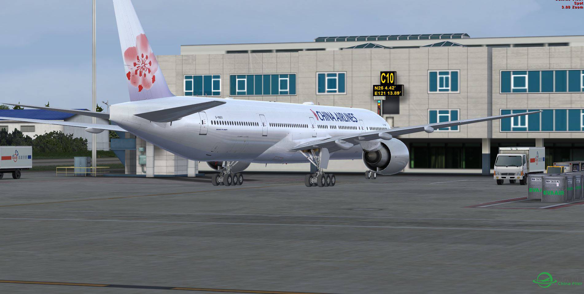 FSX B777 ChinaAirline @ RCTP part1-9410 