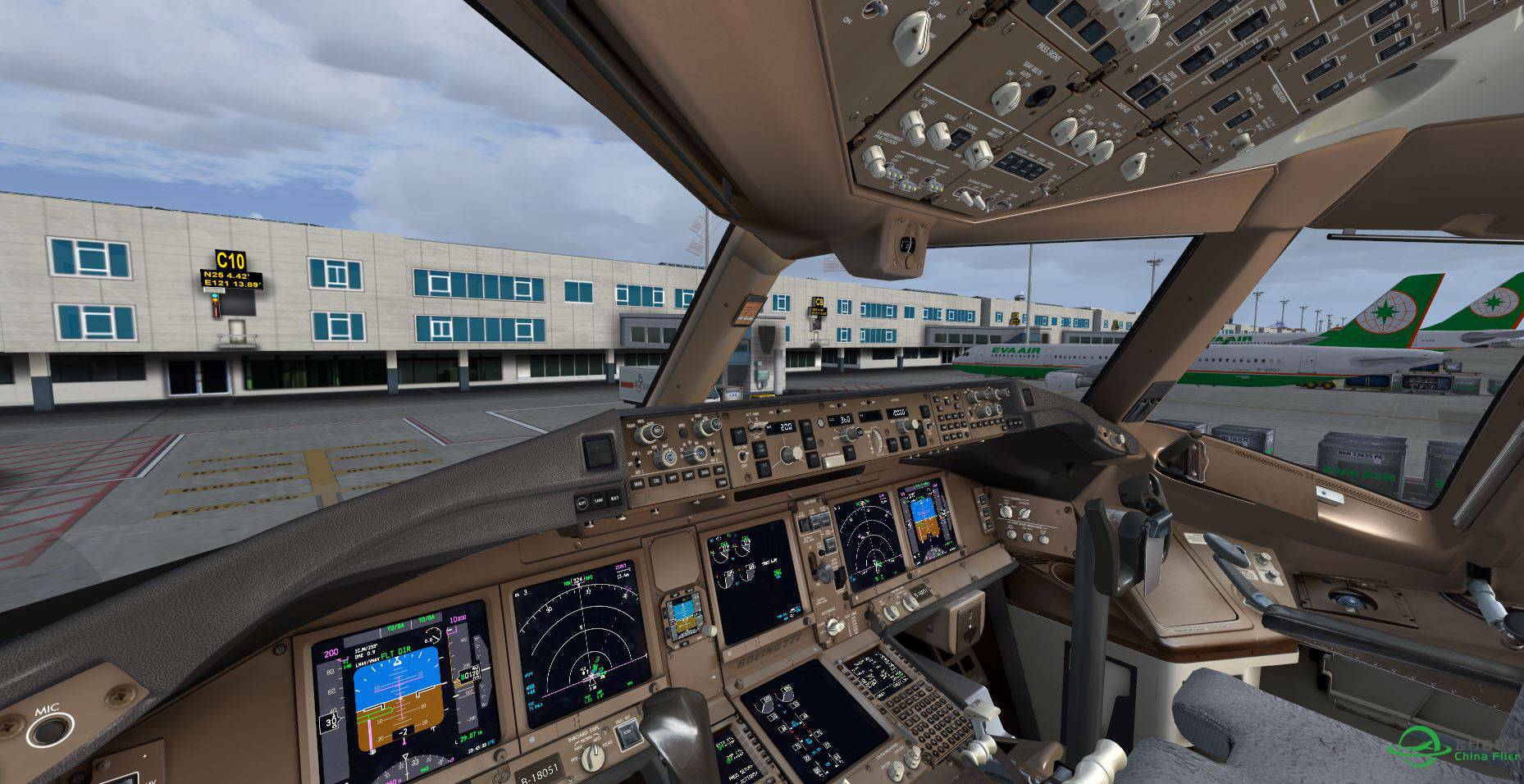 FSX B777 ChinaAirline @ RCTP part1-9441 