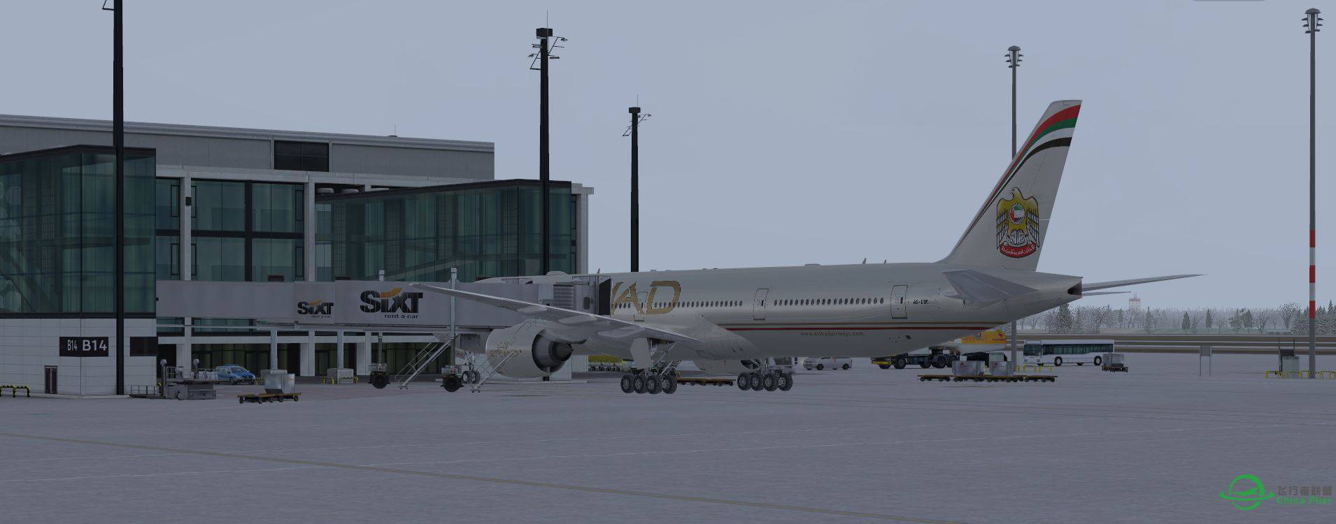 B777 Etihad @ EDDB-7675 