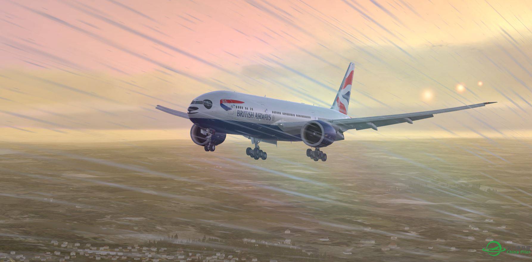 B777 FSX British EGPH part1-1210 