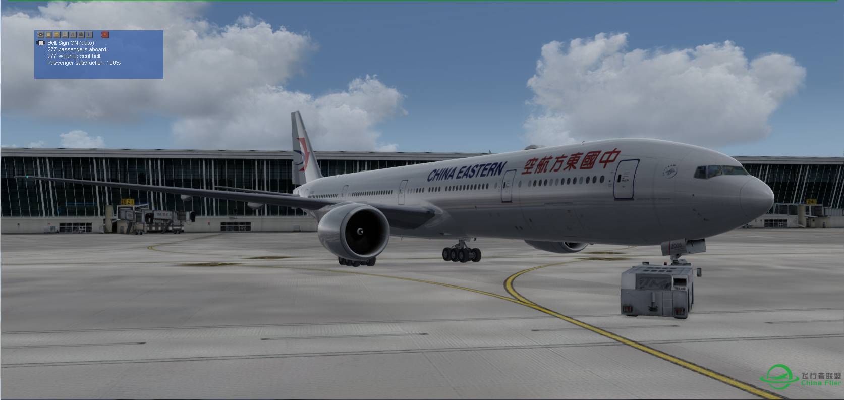 P3Dv3 东航77W浦东出发-1003 