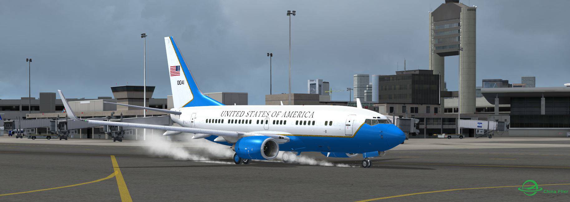 B737 US AirForce1 @ KBOS-3114 