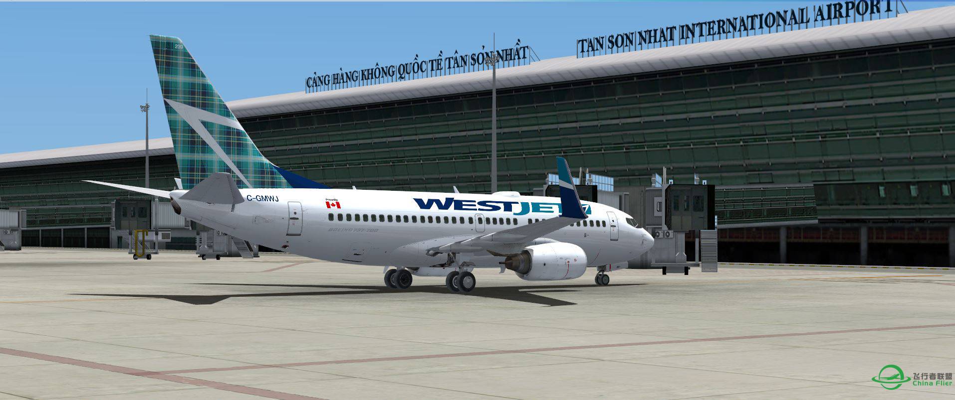 B737 West Jet @ VVTS-2074 