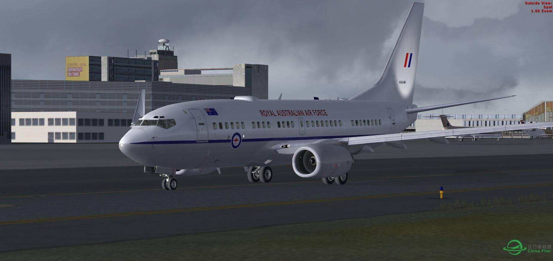 B737 AU AF1 @ EBBR-7388 