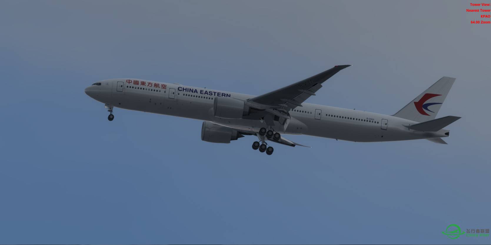 P3Dv3.2 东航 MU589 77W@KSFO-9573 