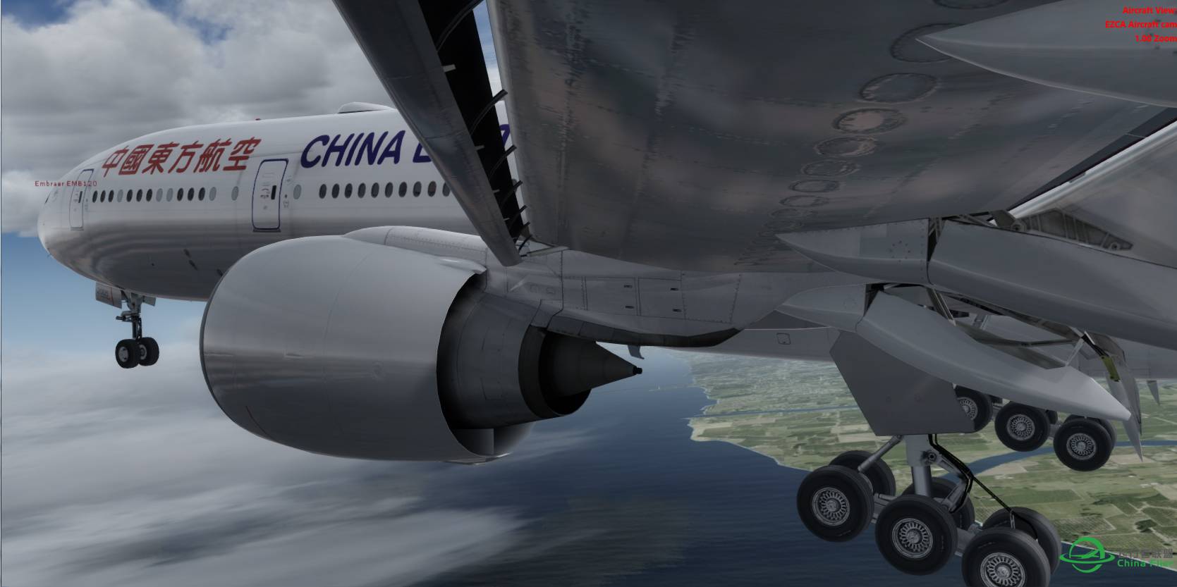 P3Dv3.2 东航 MU589 77W@KSFO-7107 