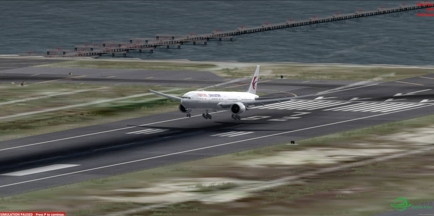 P3Dv3.2 东航 MU589 77W@KSFO-5695 