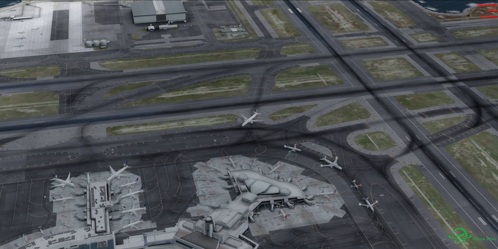 P3Dv3.2 东航 MU589 77W@KSFO-3685 