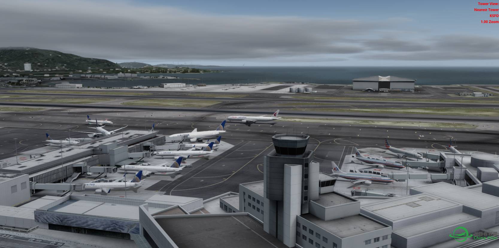 P3Dv3.2 东航 MU589 77W@KSFO-8415 