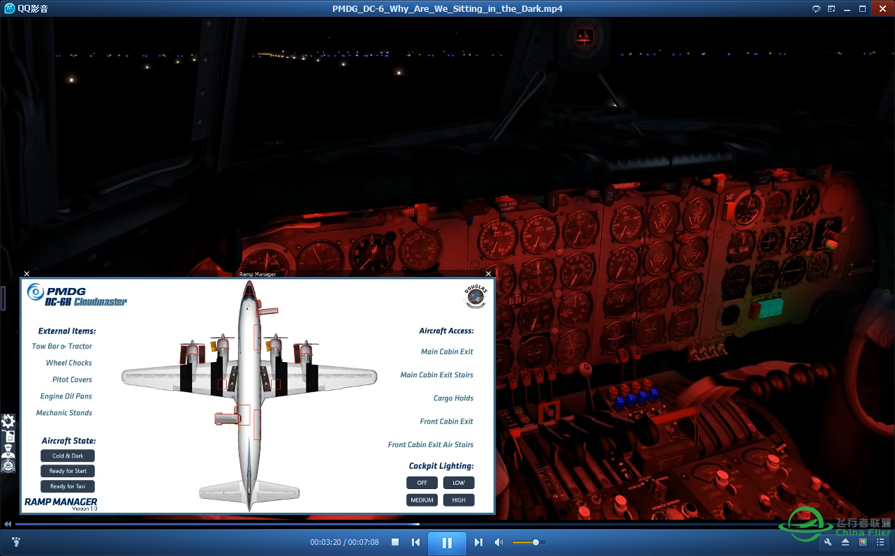 X-Plane10 - PMDG - DC-6测试版预览视频-5448 