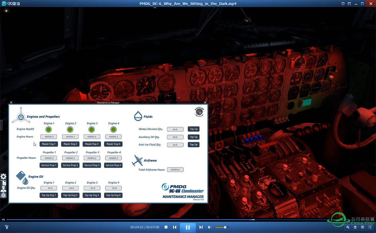 X-Plane10 - PMDG - DC-6测试版预览视频-6233 