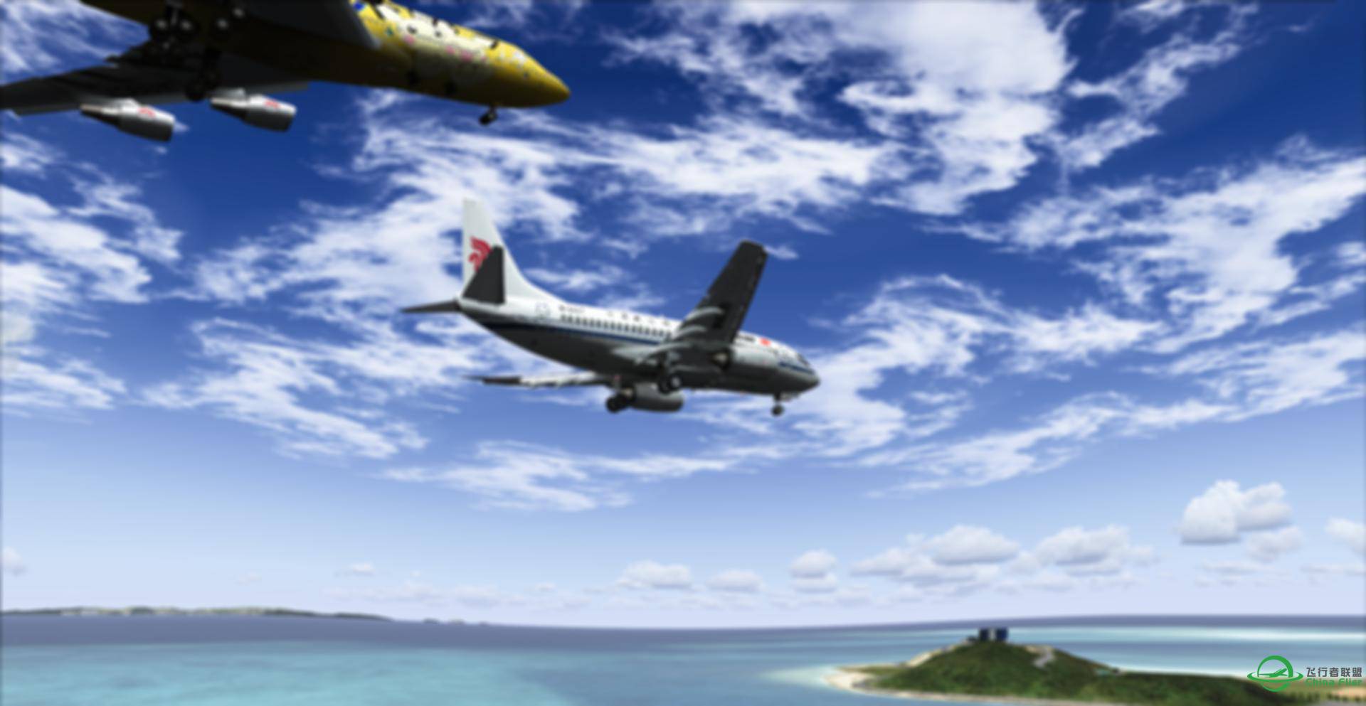 冲绳进场，全日空皮卡丘747 彩绘机 霸气抢道【附视频】-8311 