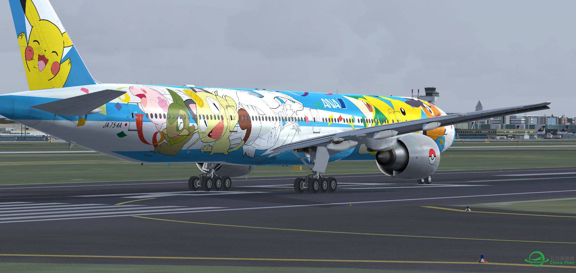 B777 ANA pikachu-6722 