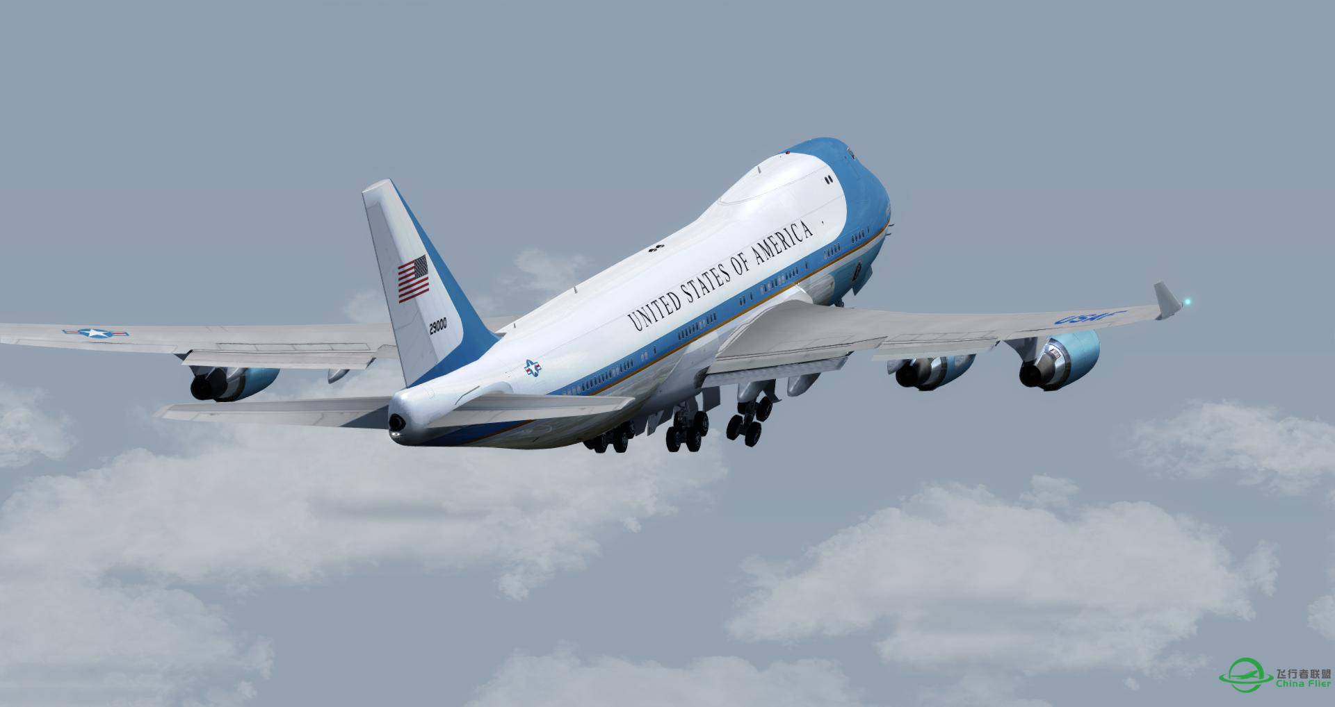 美国总统 空军一号，抵达杭州萧山国际机场-2036 