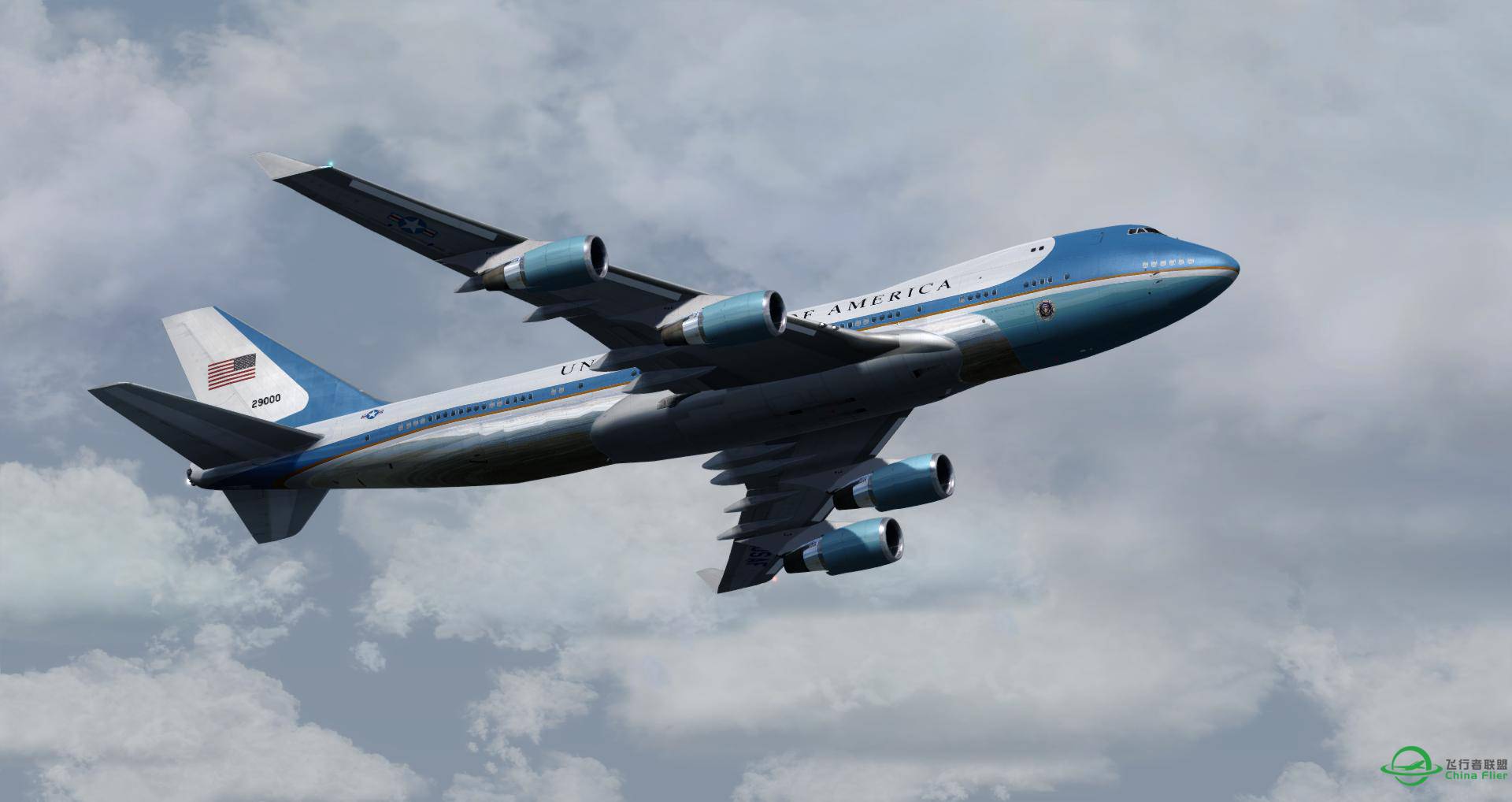 美国总统 空军一号，抵达杭州萧山国际机场-9105 