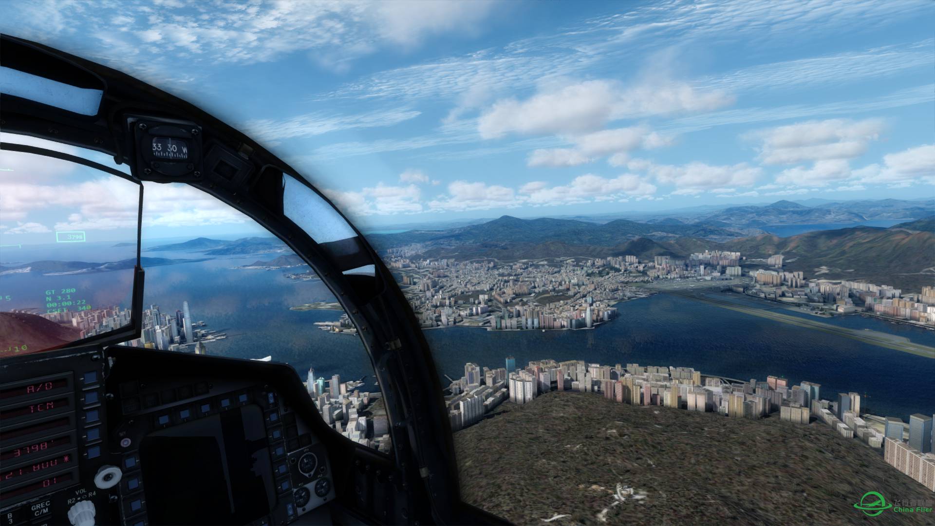 港湾上空的老鹰，F-15E香港启德试飞-5221 