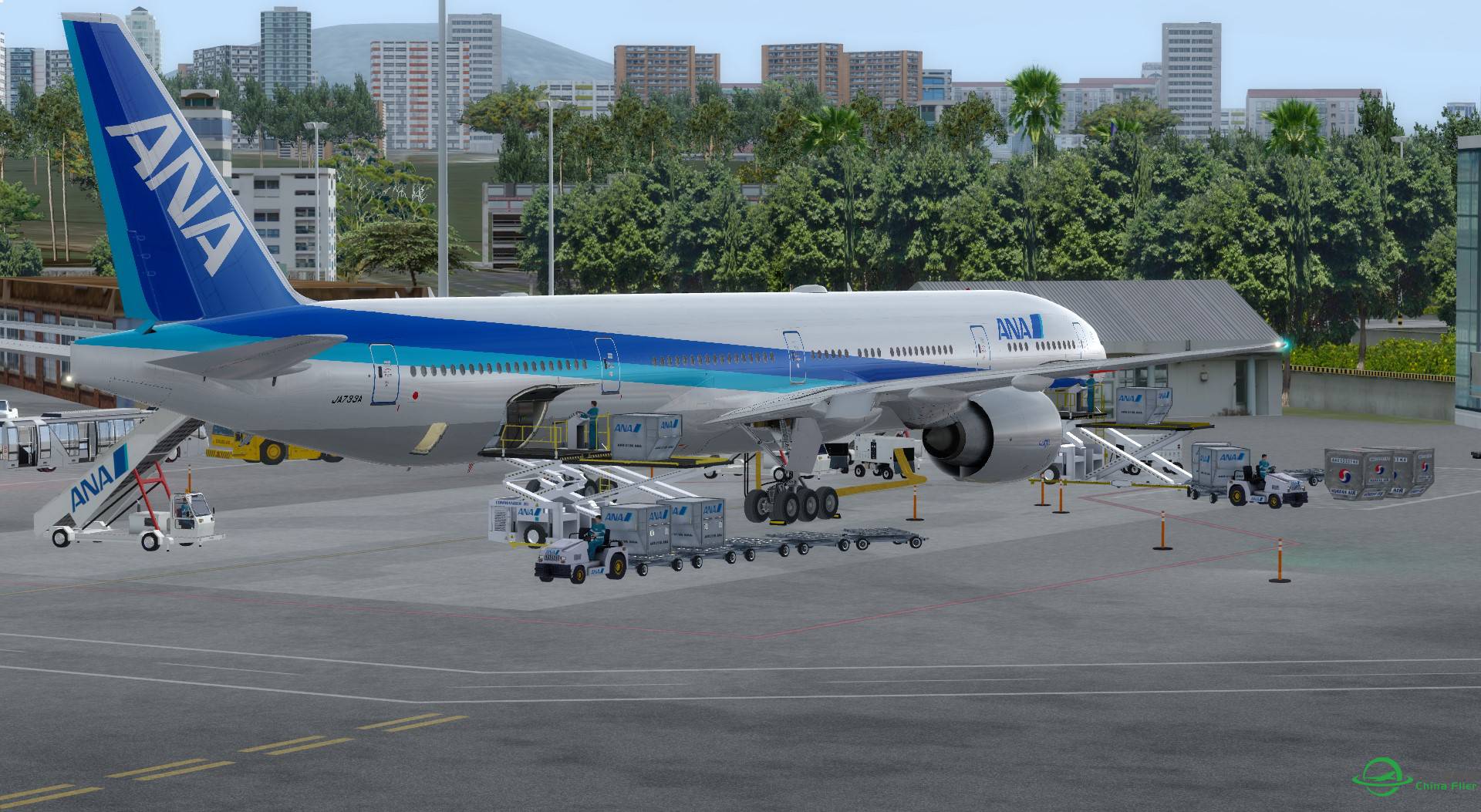 PMDG777+ FS2Crew 由冷艙到降落 示範 (1080HD)-5888 