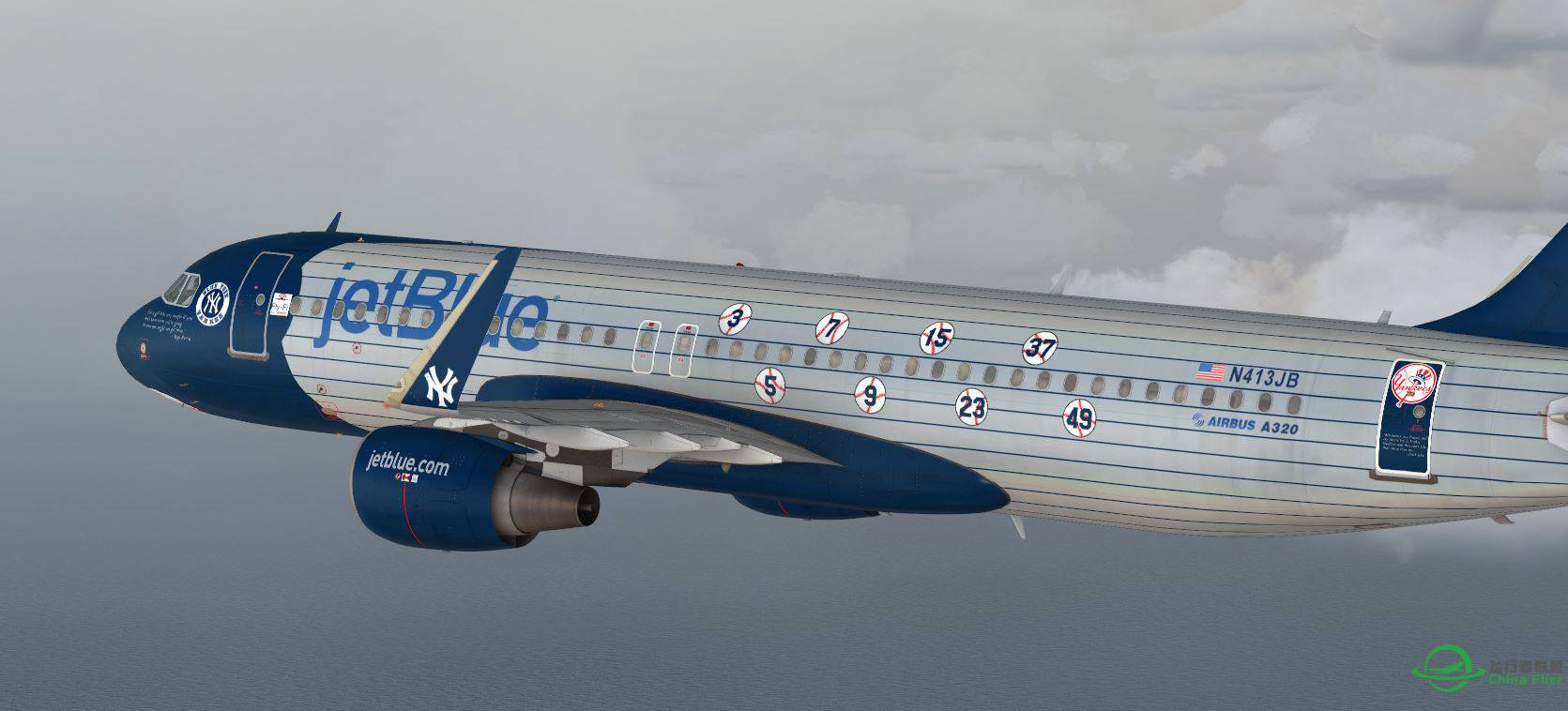 A320 JetBlue new york yankees-2281 