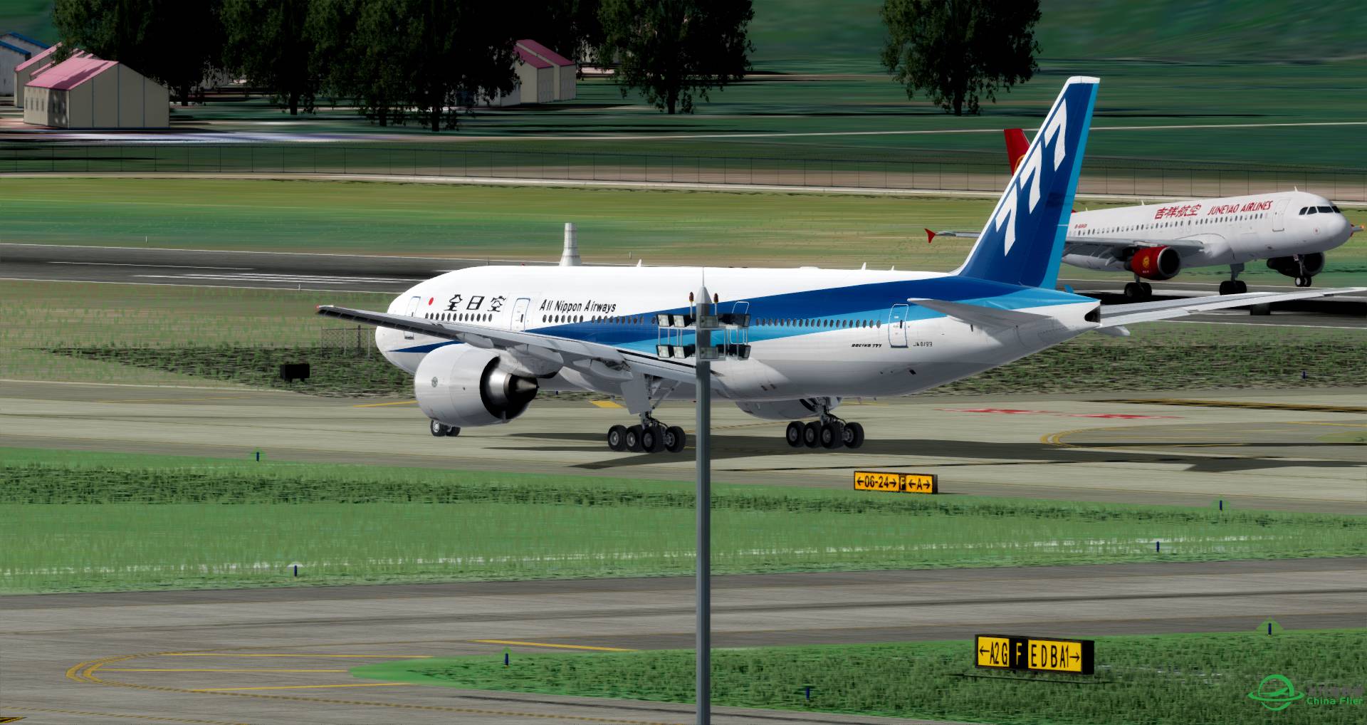 ANA全日本航空 长春龙嘉 落地 大阪关西国际机场-7573 