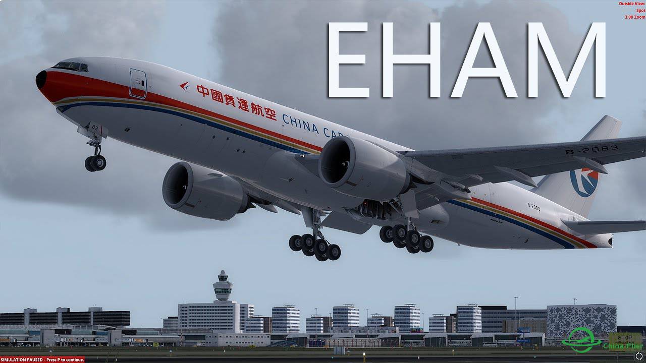 【新视频预告】Prepar3D - PMDG 777-200F ILS landing EHAM 18R-5435 