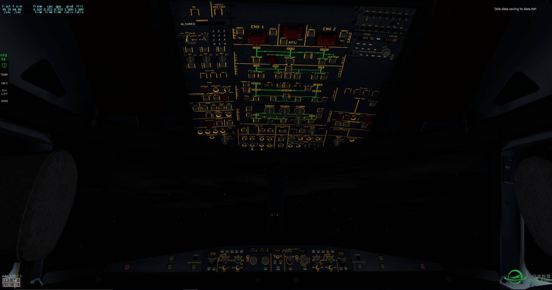大爱XP A320，夜间终极效果太赞了！！！-2974 