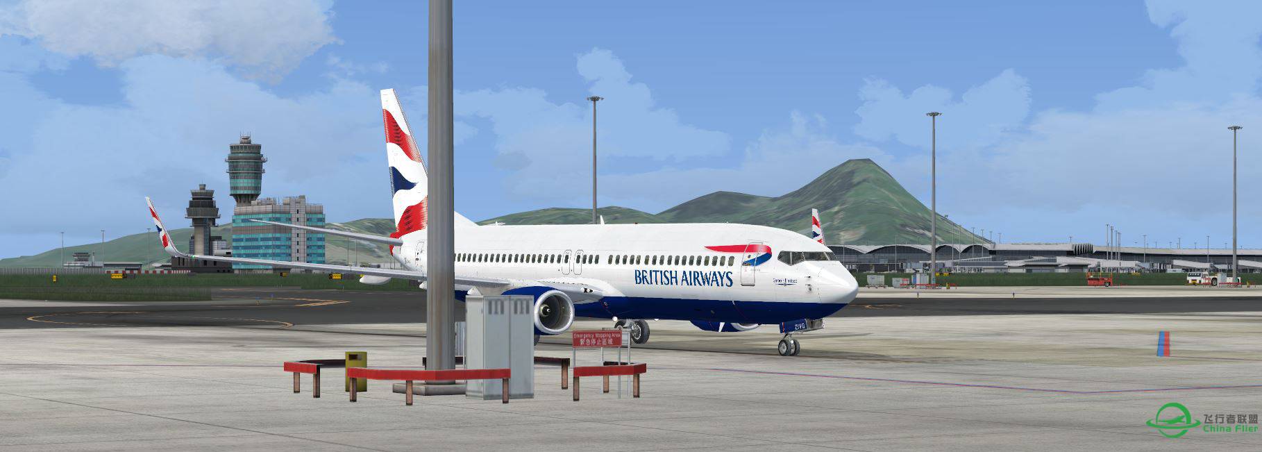 B737-800 British @ VHHH-7052 