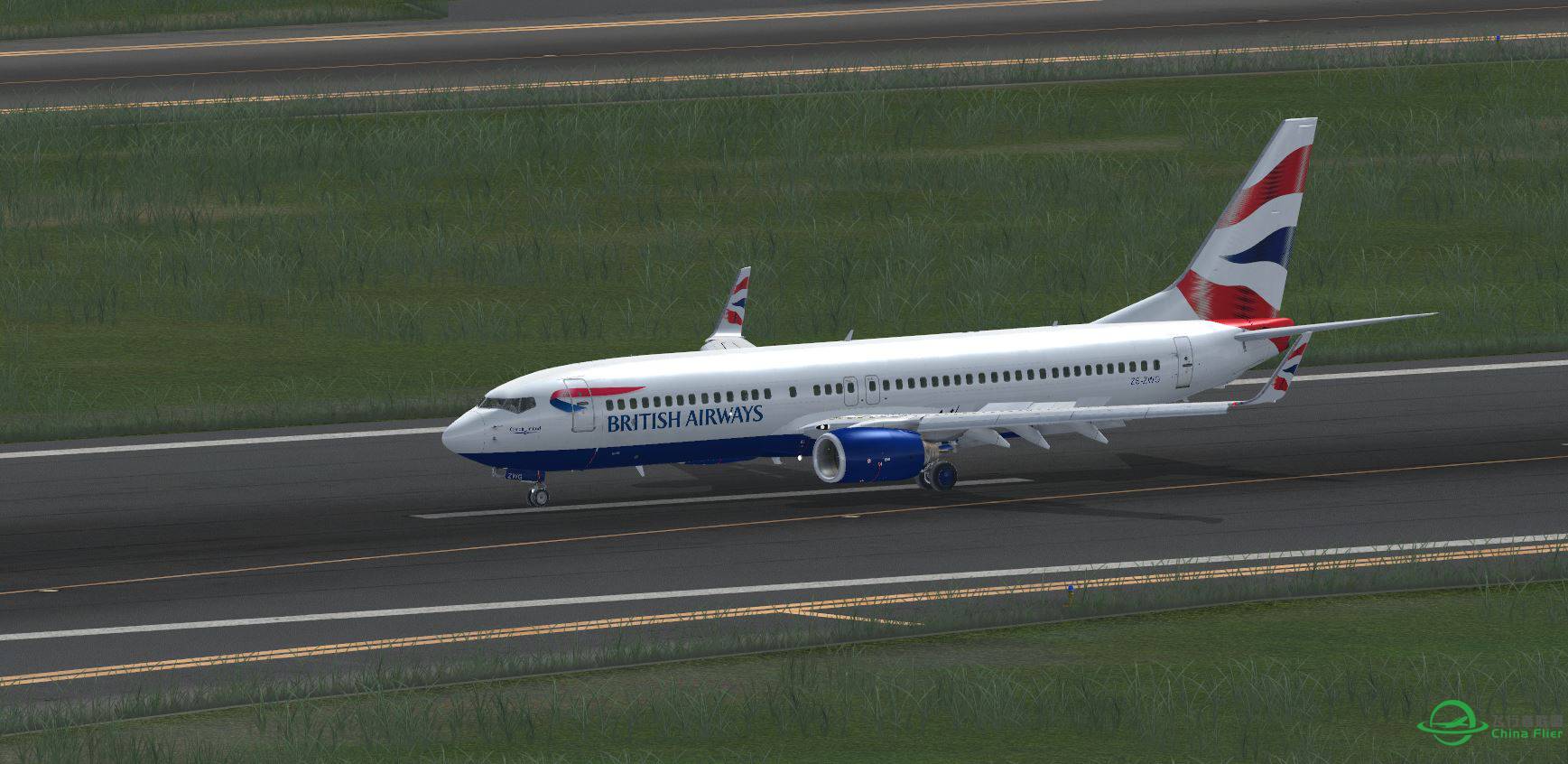 B737-800 British @ VHHH-1637 