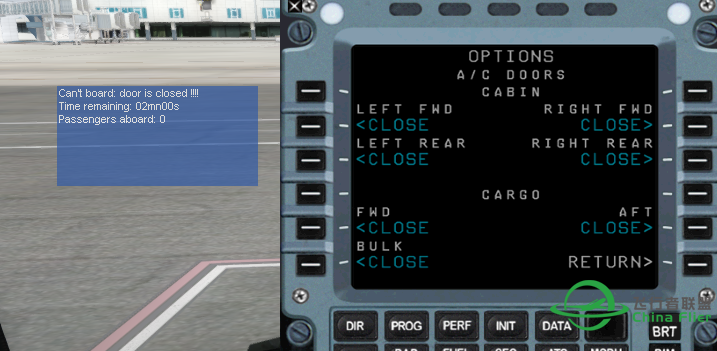 求助FSL A320用FsPassenger乘客实时登机时提示&quot;door is closed!!!-5871 