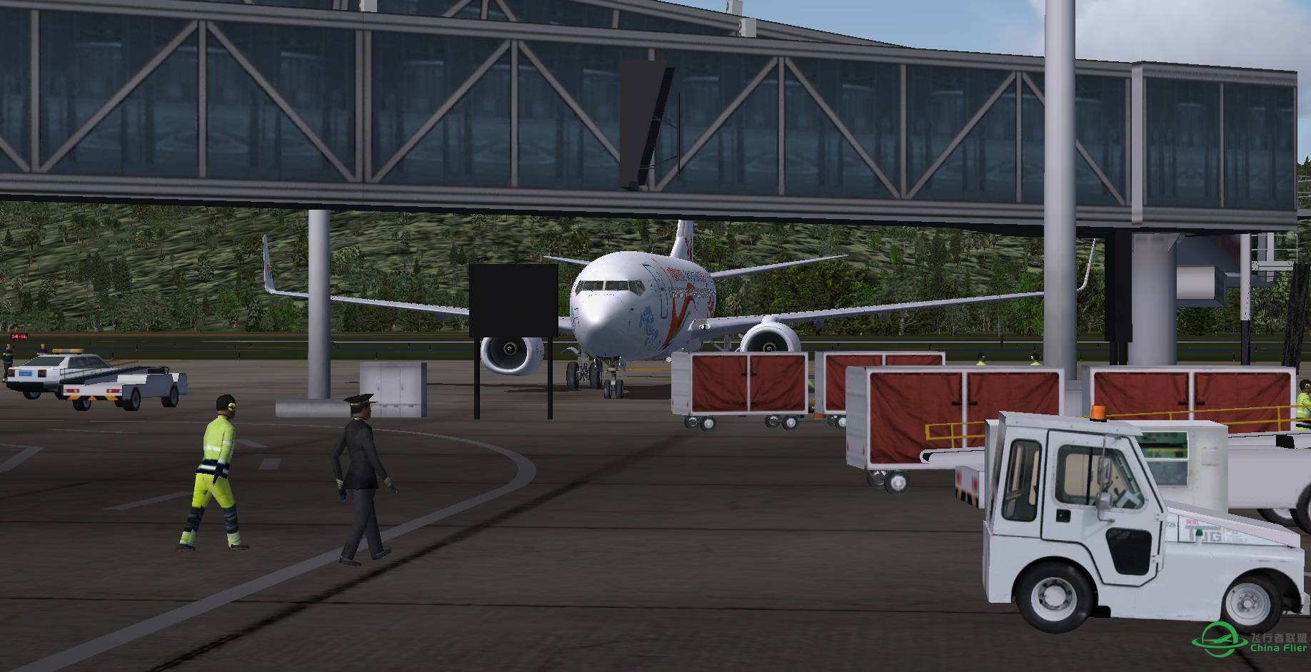 FSX 东航737 西双版纳-普洱飞行-6650 