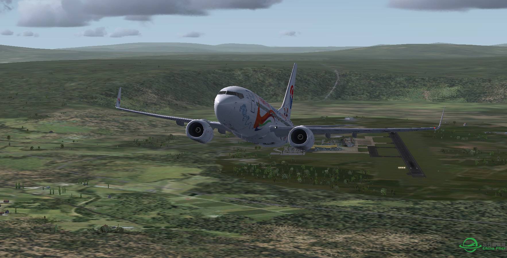 FSX 东航737 西双版纳-普洱飞行-4878 