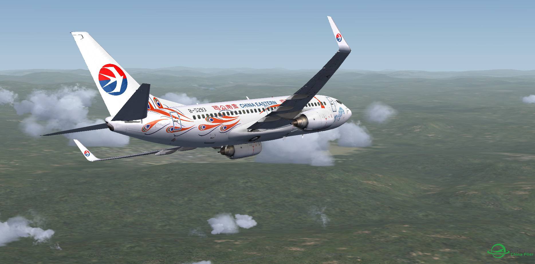 FSX 东航737 西双版纳-普洱飞行-5662 