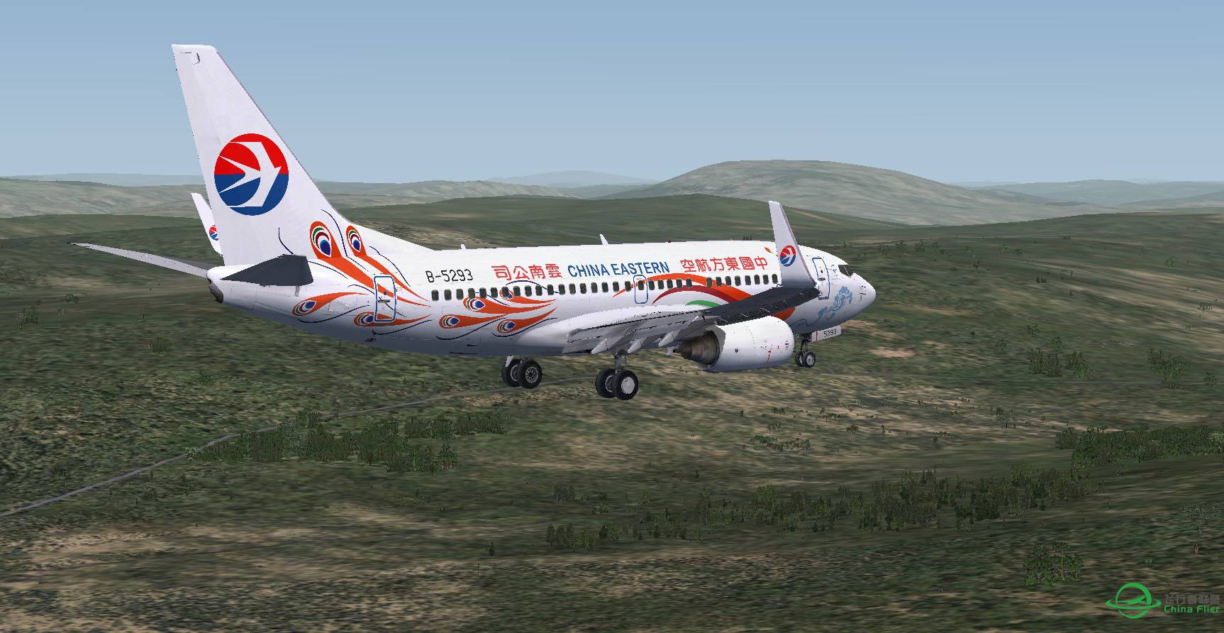 FSX 东航737 西双版纳-普洱飞行-4961 