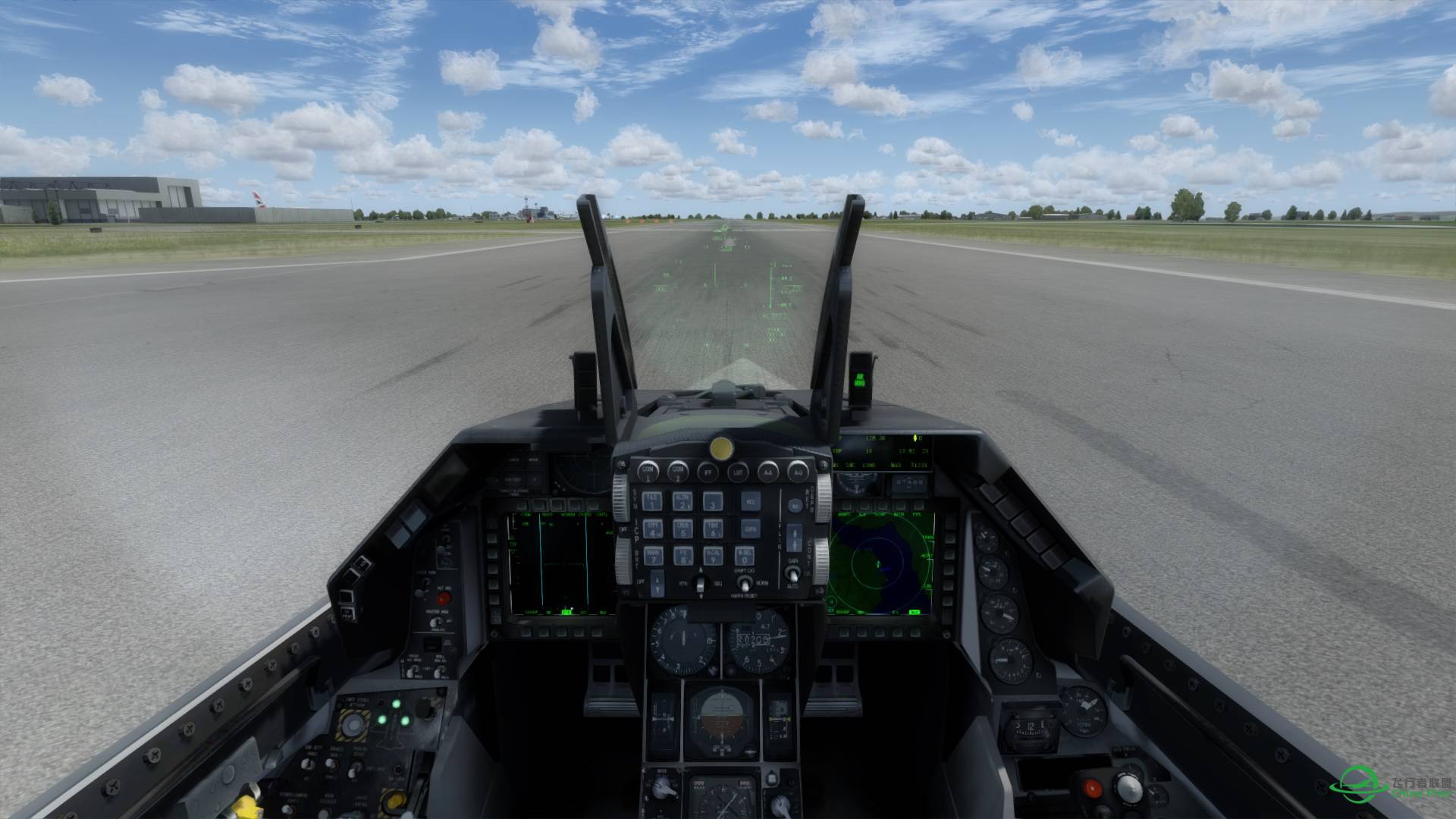 Aerosoft F-16 起落EGFF，并浏览英国加的夫市。-7726 