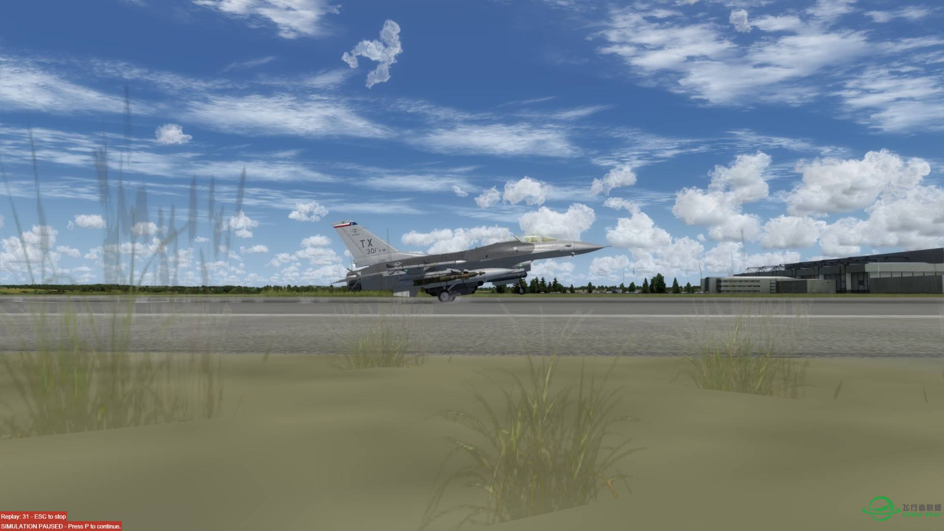 Aerosoft F-16 起落EGFF，并浏览英国加的夫市。-3693 