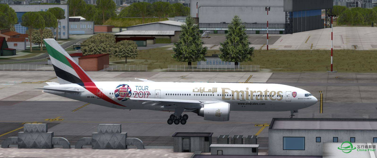 [P3D] B777-200 Emirates @ LIRA-32 