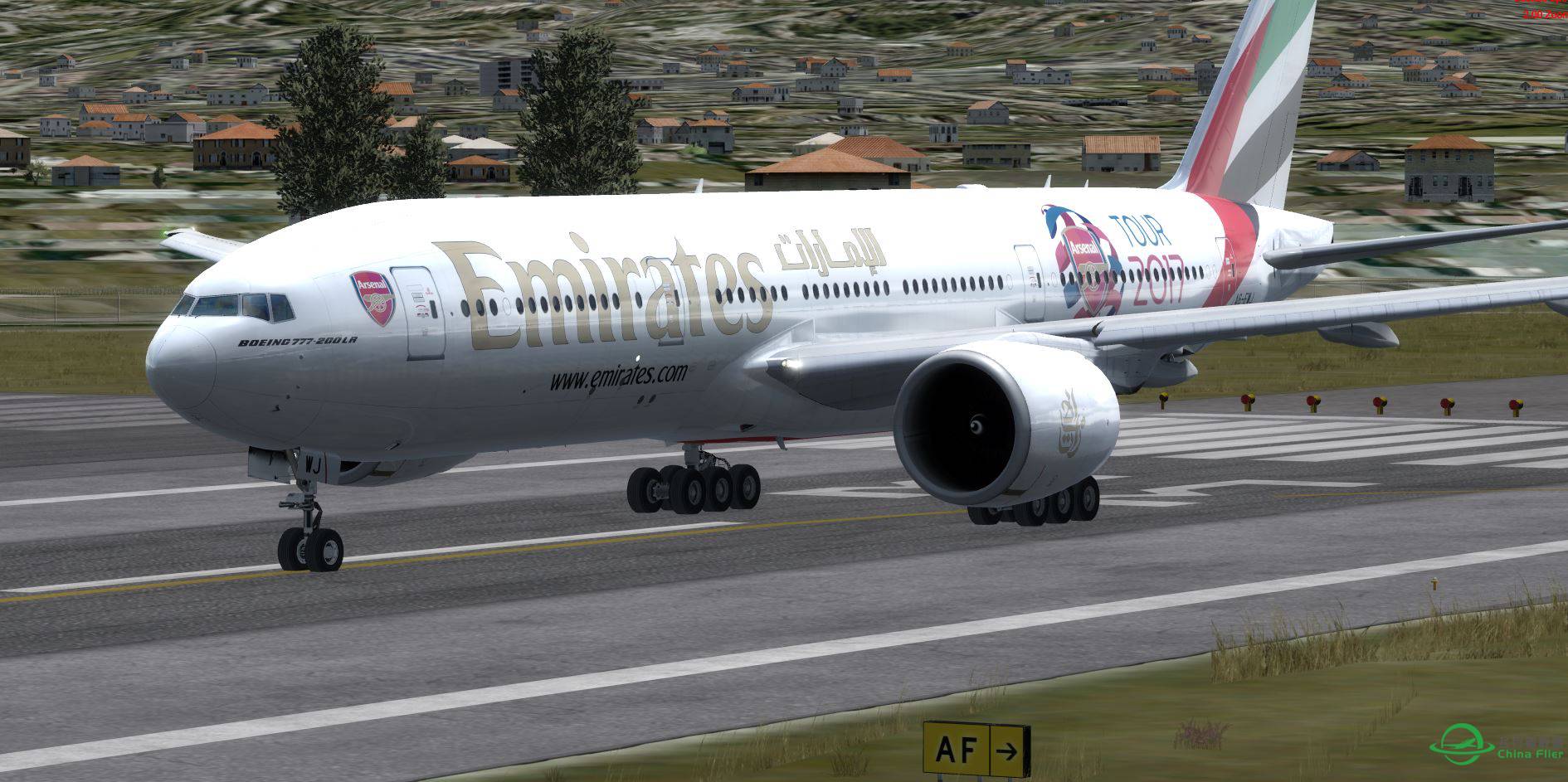 [P3D] B777-200 Emirates @ LIRA-7333 