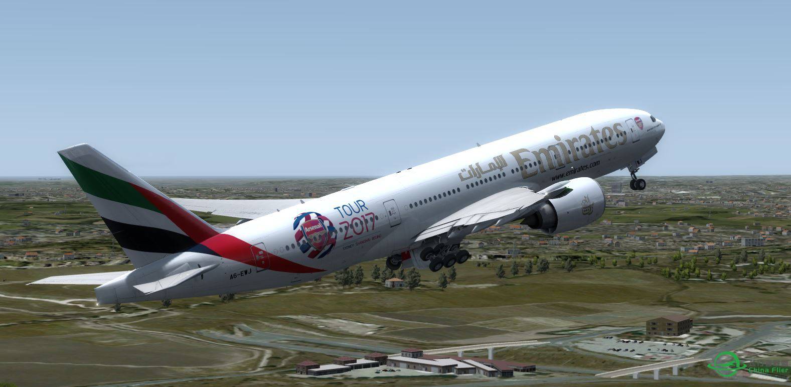 [P3D] B777-200 Emirates @ LIRA-4344 