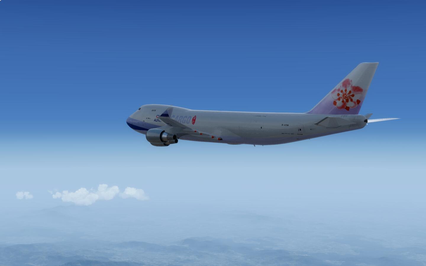 华航74F起飞广州机场-6368 