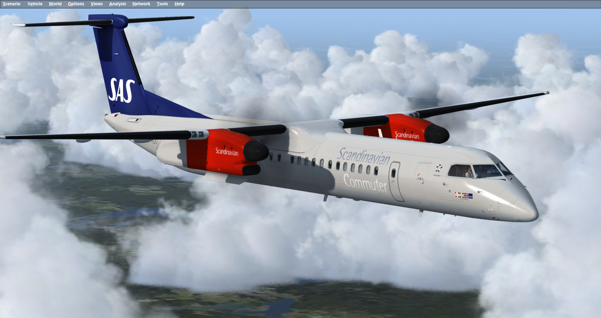 Dash8 Q400 北欧航线ESMS-ESSA-9190 