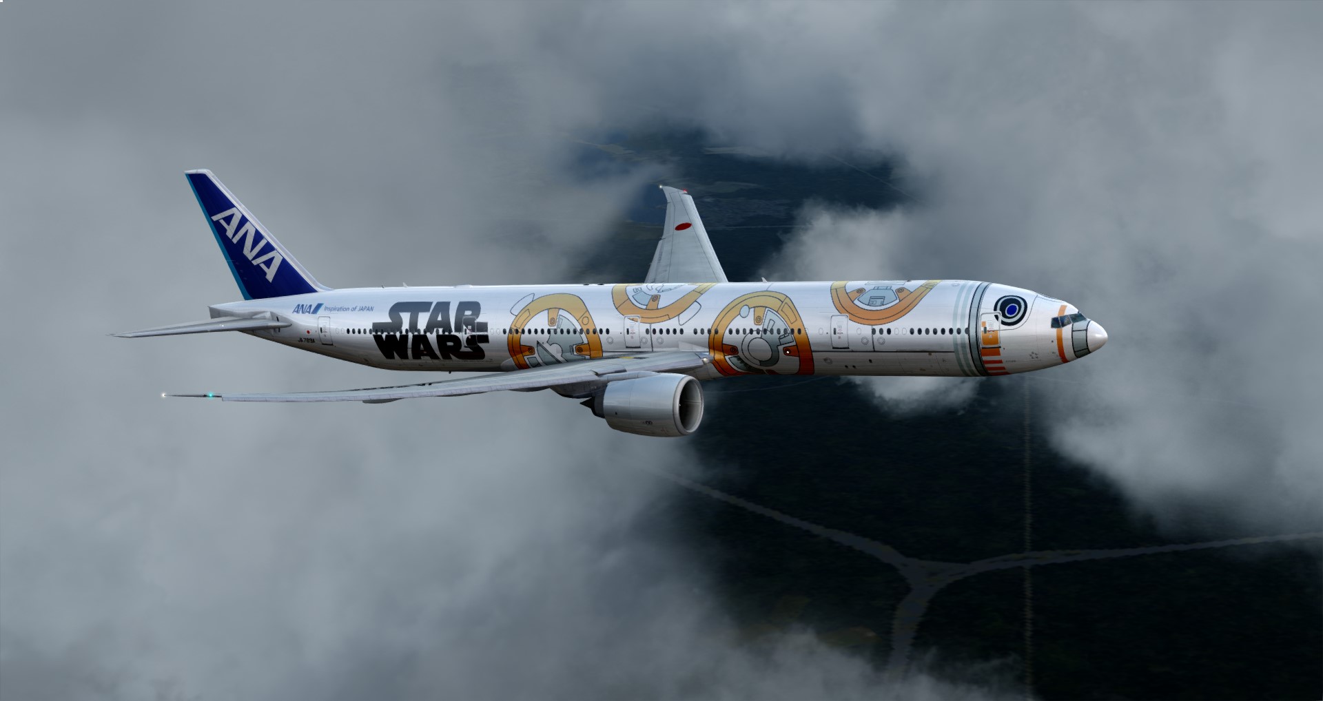 P3D V4 77W ANA EDDT-EDDF-6331 