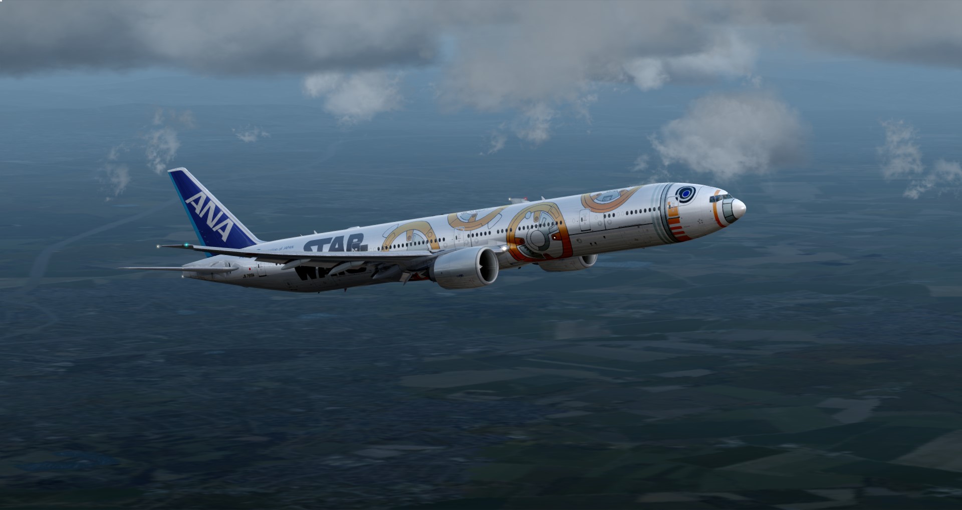 P3D V4 77W ANA EDDT-EDDF-2413 